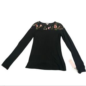 Candie's Black Long Sleeve with Embroidery